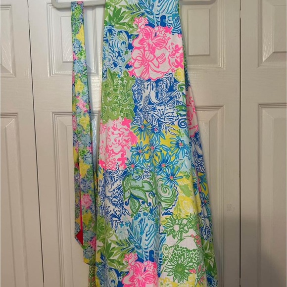 Lilly Pulitzer Margot large dress and matching tie - Picture 6 of 7